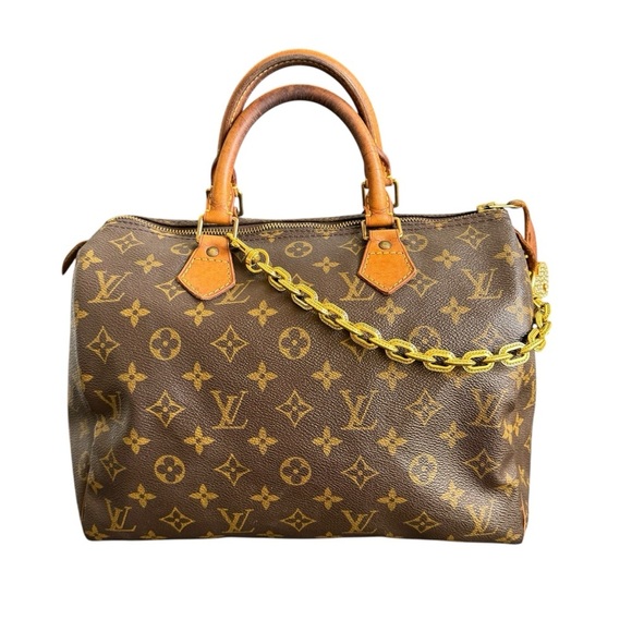 Louis Vuitton Speedy 30 Bag Vintage LV Monogram Canvas Top Handle Soft Purse - Picture 1 of 17